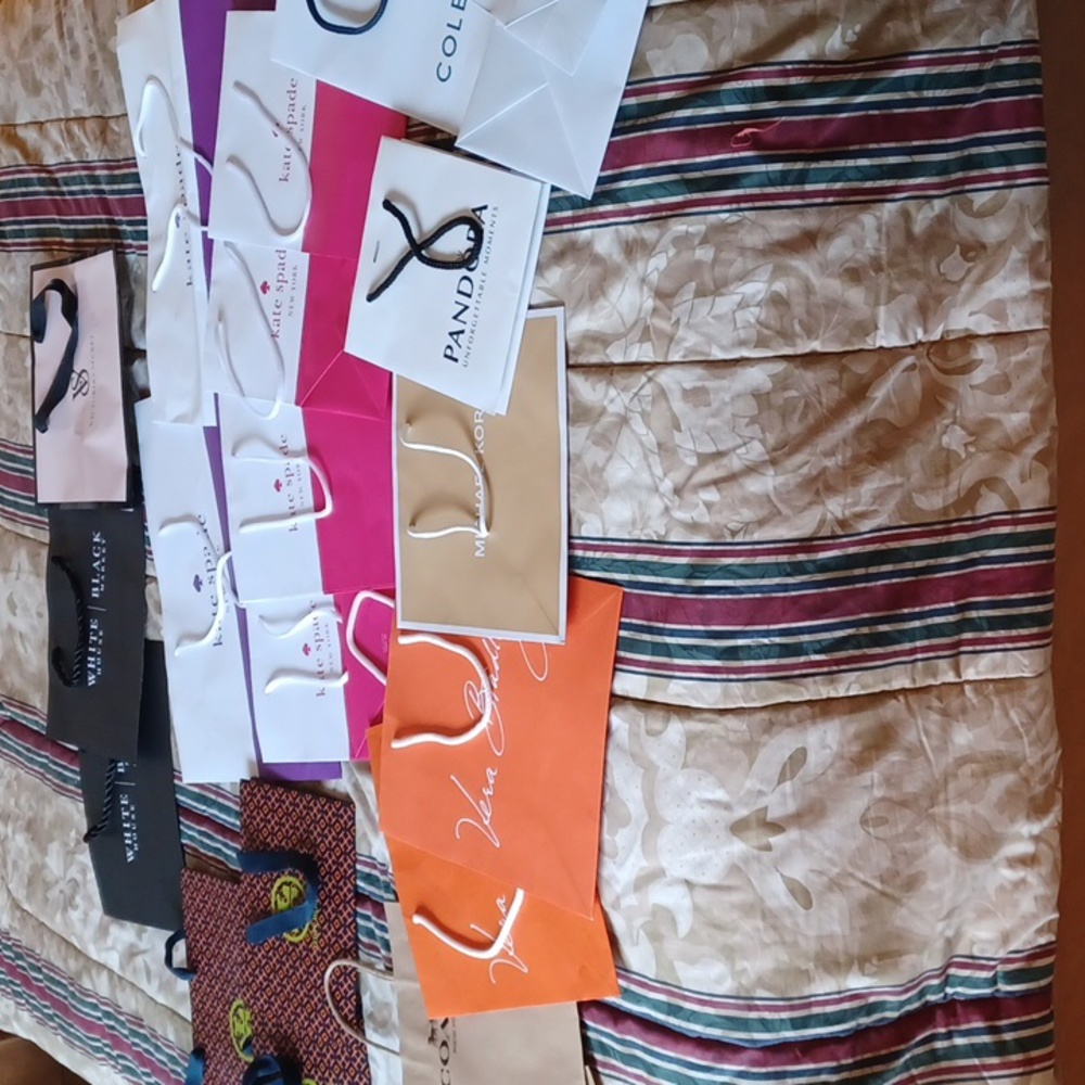 Lot of 22 EUC & VGC Designer Paper Shopping Bags